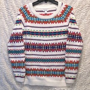 Bright fair isle sweater! 💗